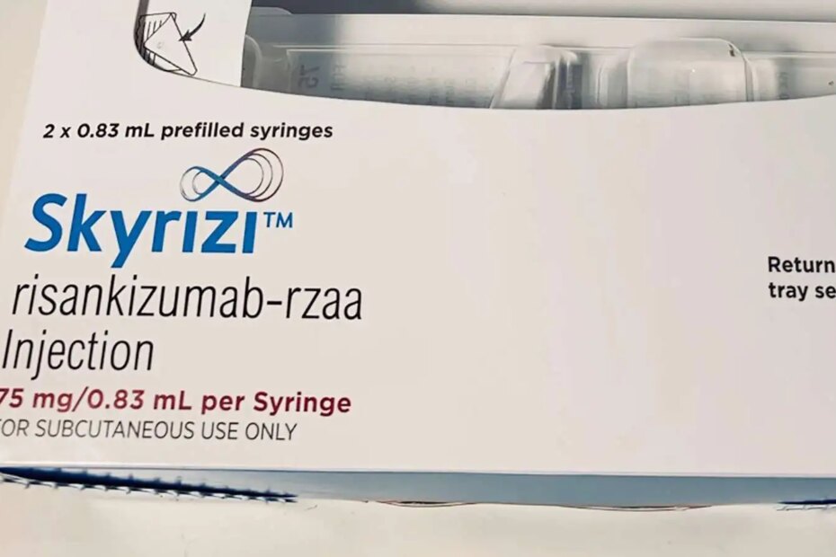A package of risankizumab (Skyrizi).