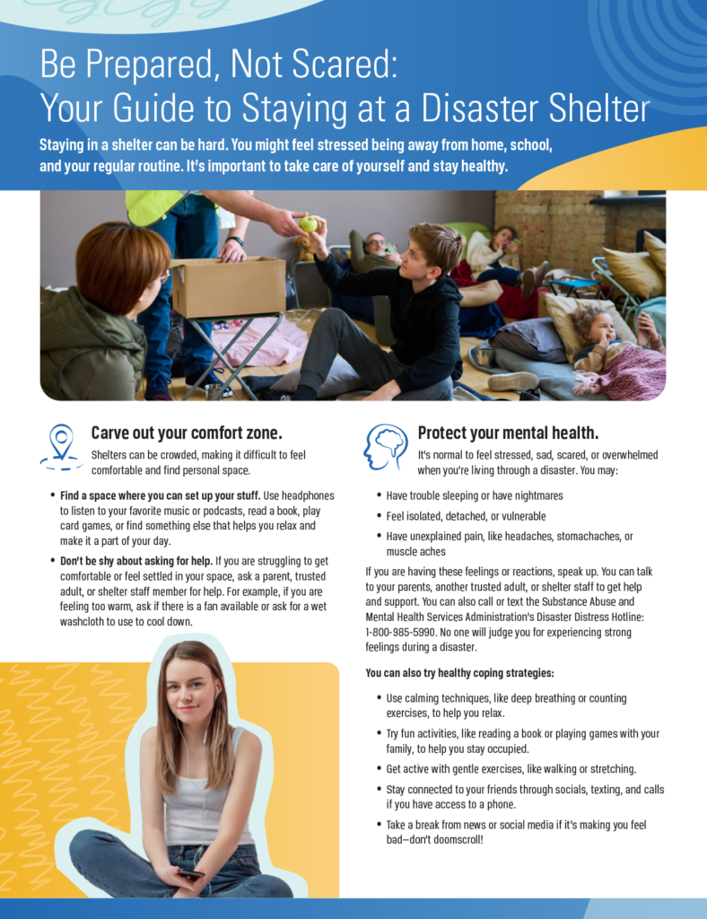 Teen Shelter Safety Factsheet | Natural Disasters