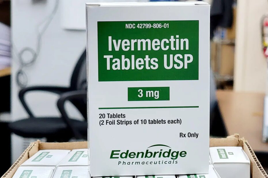 A photo of boxes of Ivermectin tablets.
