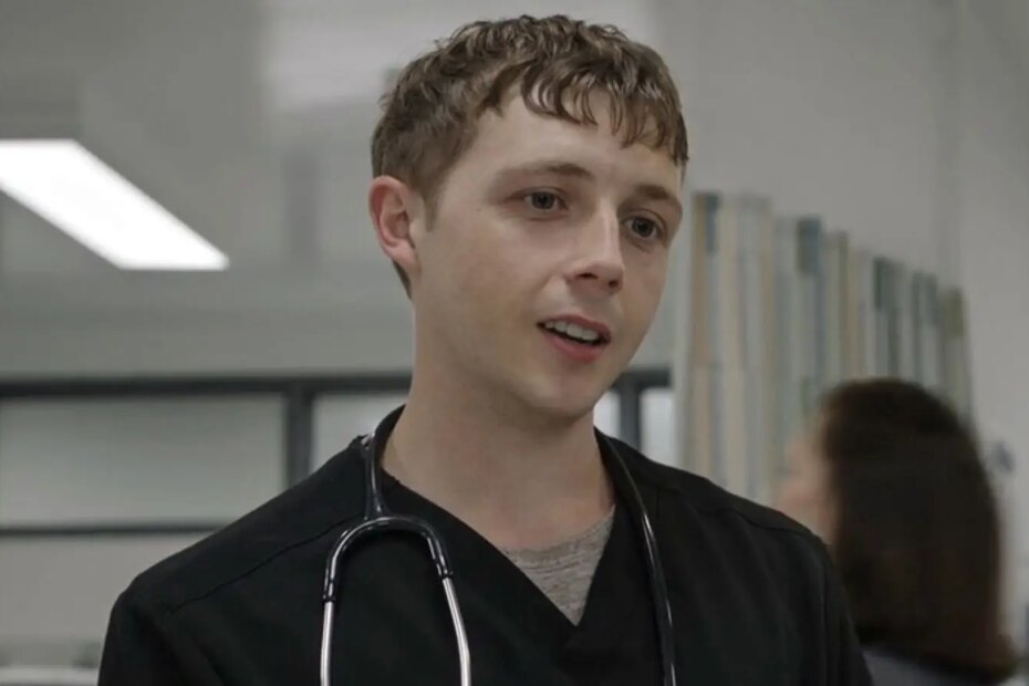 A photo of Gerran Howell as The Pitt’s Dr. Whitaker.