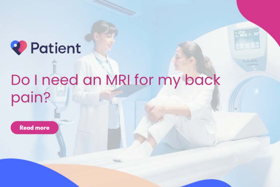 Do I need an MRI for back pain?
