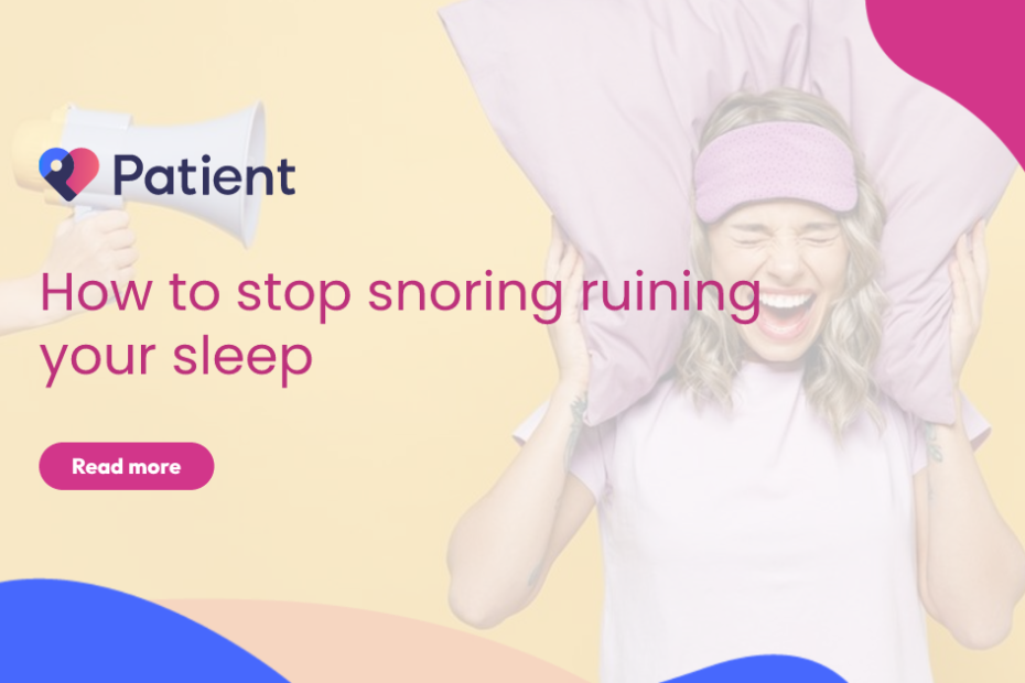 How to stop snoring ruining your sleep