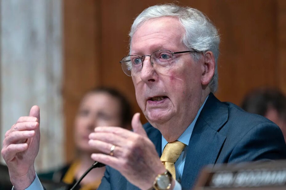 A photo of Mitch McConnell.
